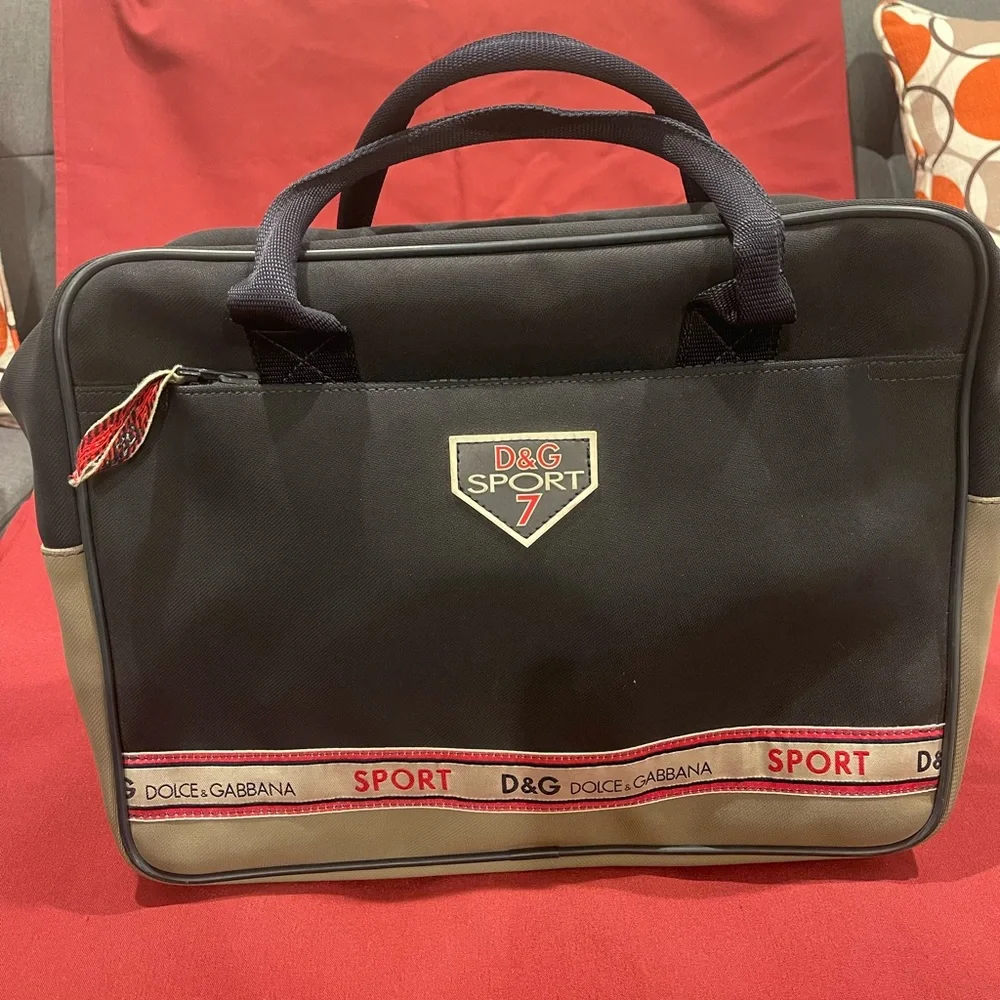 Dolce & Gabbana Navy Blue and Gray Travel Bag